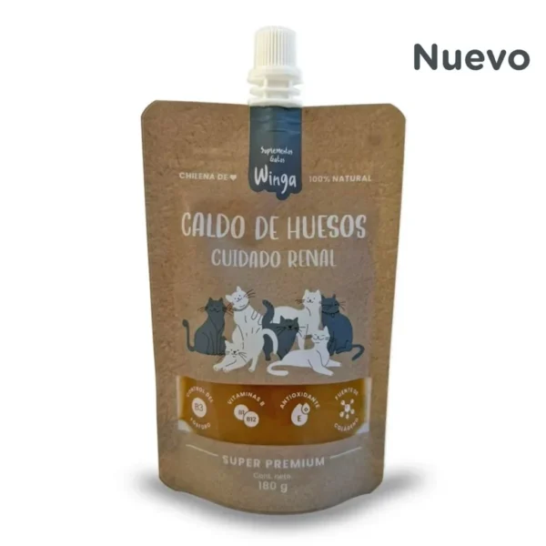 Caldo de huesos renal gatos
