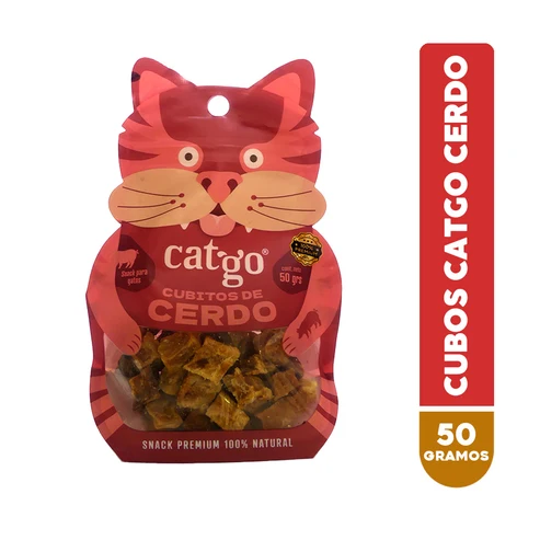 Snack para gatos cubitos de cerdo